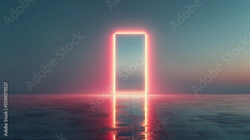 Standing mirror shown vertically in isolation, suitable for decor backgrounds, reflective object imagery, and modern furnishing visuals.