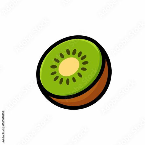kiwi fruit isolated on white background