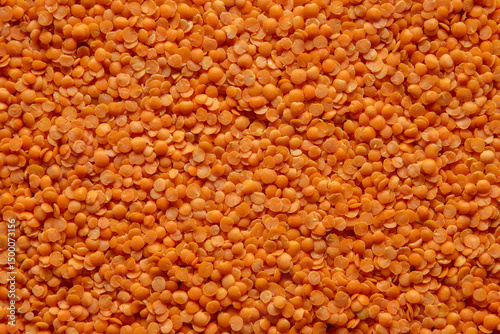 Red lentils, full frame food background