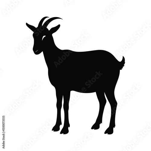 saanen goat vector silhouette