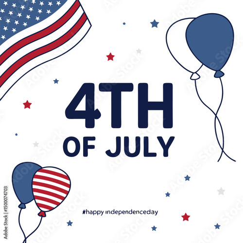 Celebrating Independence Day Fourth of July in United States