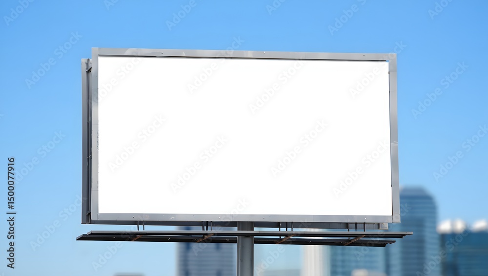 Obraz premium Blank billboard mockup for advertising outdoor marketing campaign in city area