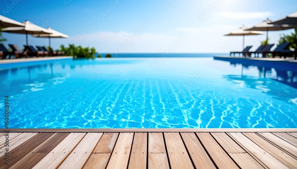 Fototapeta premium swimming pool in tropical resort