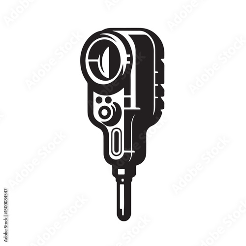 Black Stud Finder Silhouette Vector, High Quality Illustration on White Background