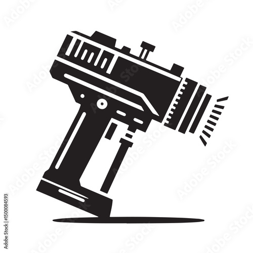 Black Stud Finder Silhouette Vector, High Quality Illustration on White Background