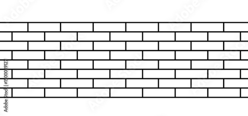 White brick wall background stock illustration, Brick wall. Simple geometric seamless pattern. Textured background.