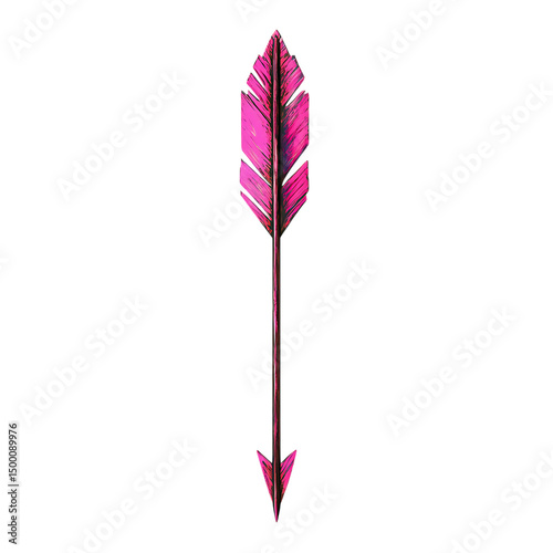 Contemporary Arrow with an Innovative Design in Bri Isolated on Transparent Background