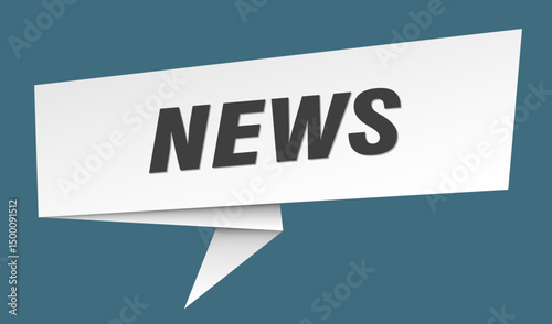 news banner. news speech bubble, label, sticker, sign template