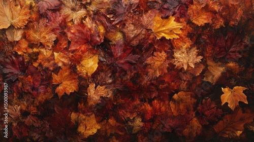 Autumn leaves blanket photo