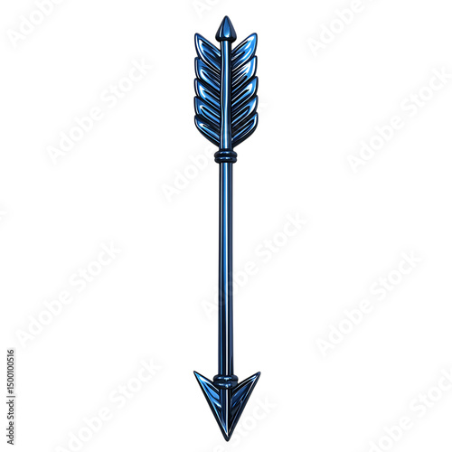 Contemporary Arrow with a Structured Design in Clas Isolated on Transparent Background