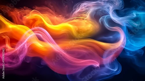 Wallpaper Mural Mesmerizing colorful abstract smoke motion background video for creative projects Torontodigital.ca