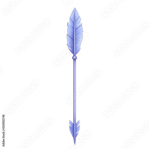 Minimal Arrow with a Balanced Structure in Soft Per Isolated on Transparent Background