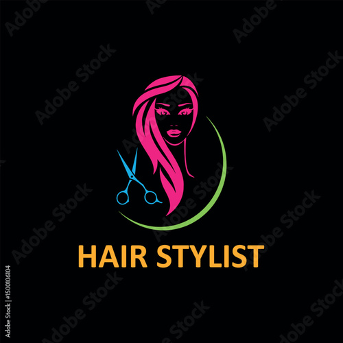 hair cutting and body hair removal logo design vector