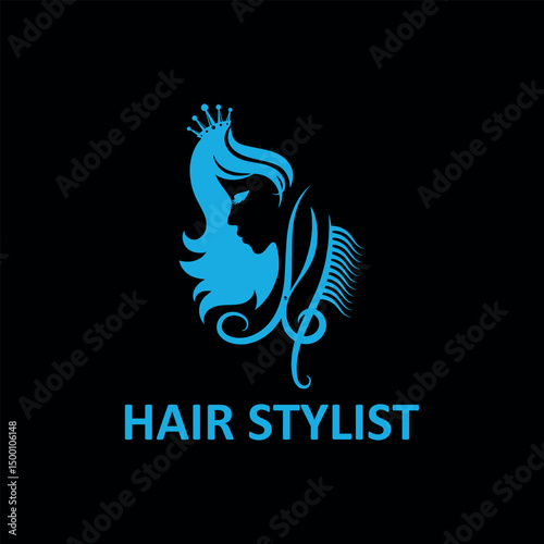 hair cutting and body hair removal logo design vector