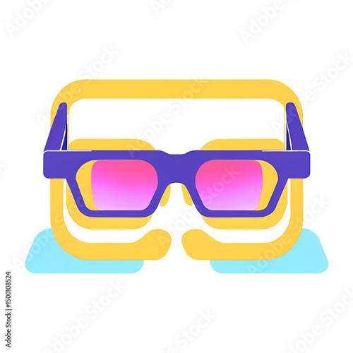 Augmented-Reality-Glasses-Icon-Tech-Line-3D