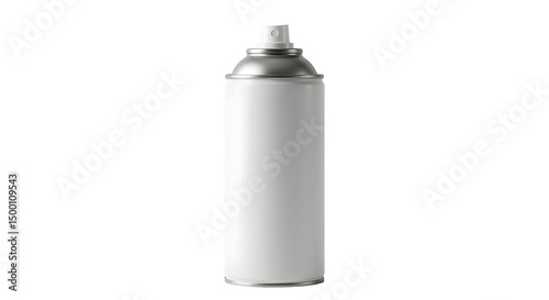 White spray can on black background
