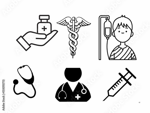 set of medical icons
