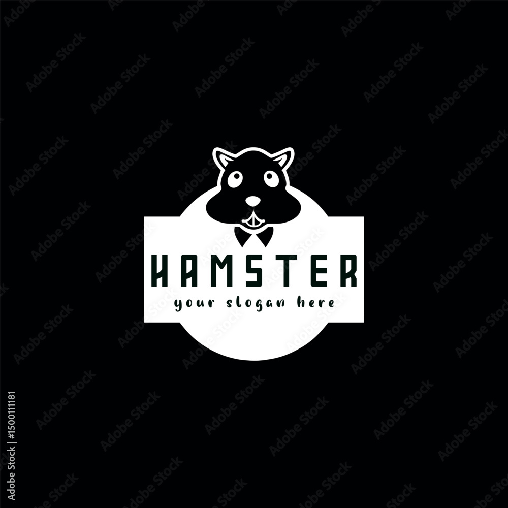 Obraz premium hamster logo design vector format