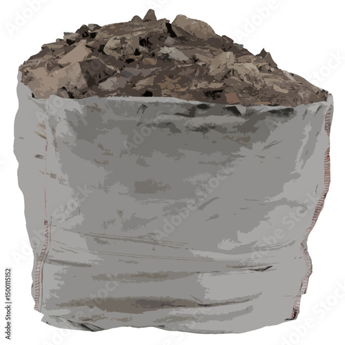 Bag with rubble
