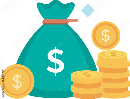 One bag with golden coin