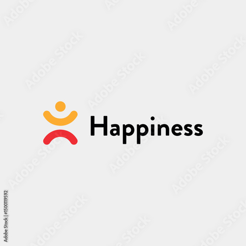 healthy happy life logo design vector