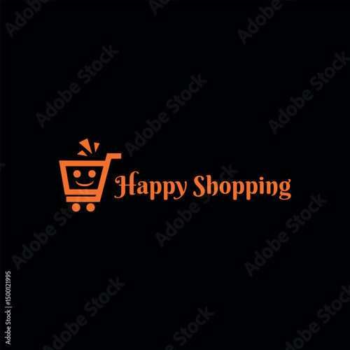 happy store logo design vector format