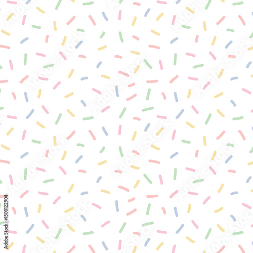 Seamless pattern with colorful sprinkles. Donut glaze background.