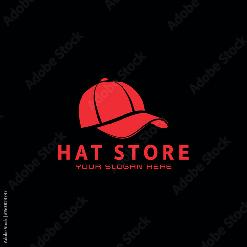 hat cap store logo design vector