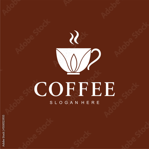 Elegant Coffee Cup Logo for Cafe Branding