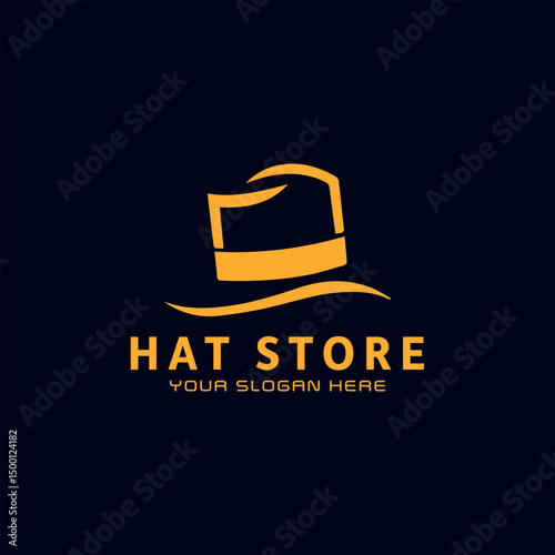 hat cap store logo design vector