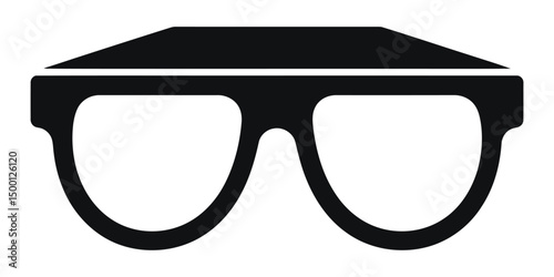 Augmented Reality Glasses Black and White Vector Art - Futuristic Tech Illustration