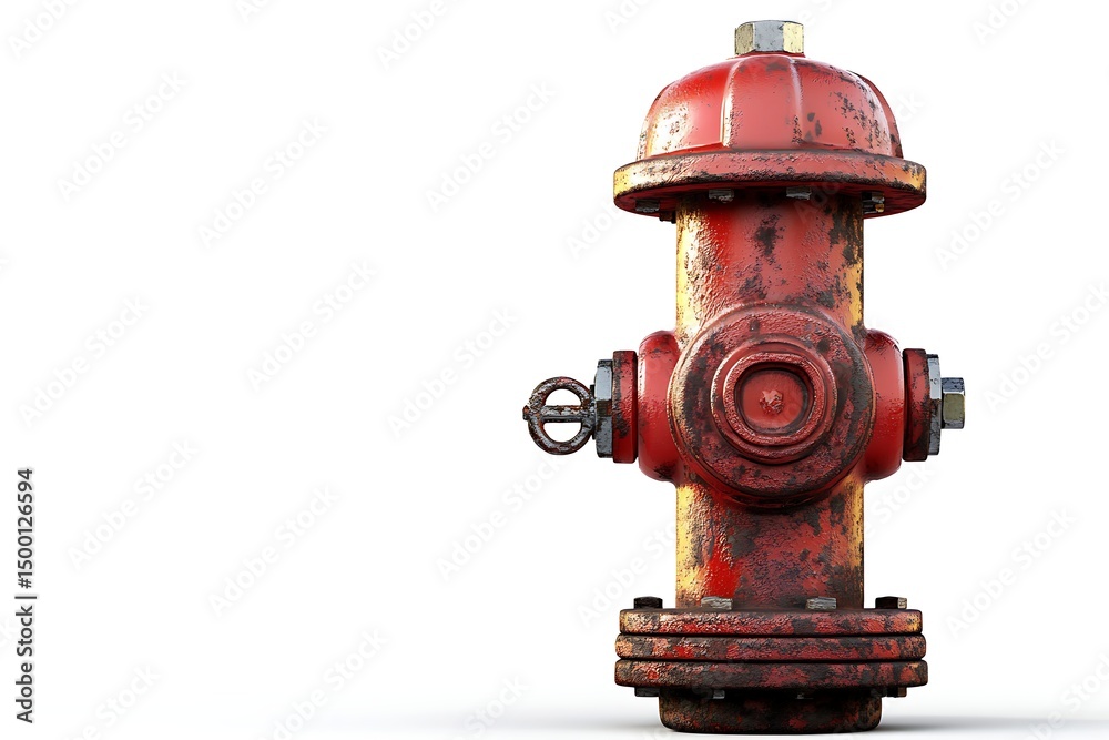 Fototapeta premium Fire Hydrant with Rust and Wear