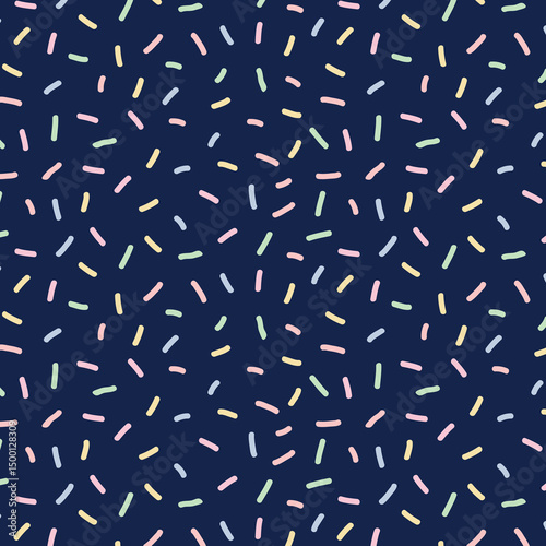 Seamless pattern with colorful sprinkles. Donut glaze background.