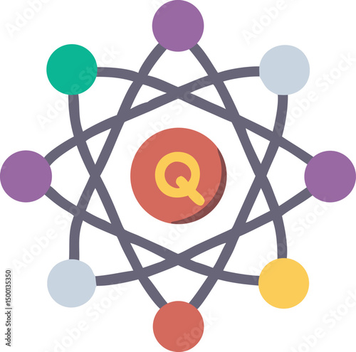 Quantum Physics Illustration Exploring Atomic Structure and Quantum Mechanics