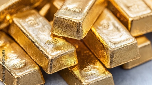 close up of gold bars