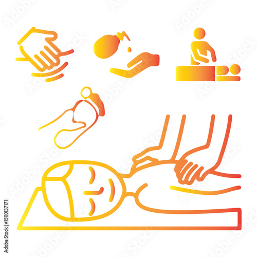 Head and Body Massage Icon Reflexology For Free Download