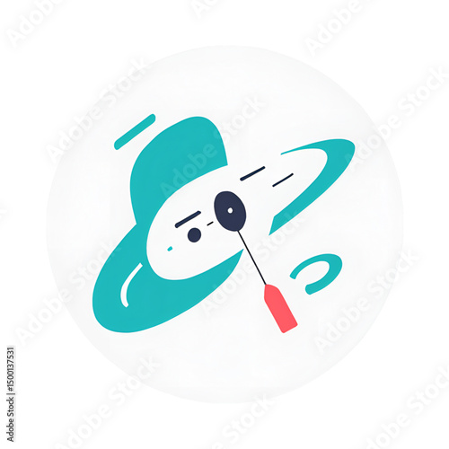 Futuristic modern satellite 3D icon with solar panels and antenna, isometric design symbolizing space communication, global connectivity, and advanced technology. Vector render isolated on transparent
