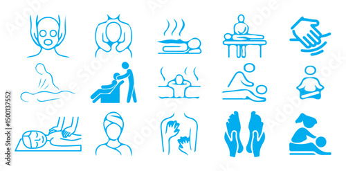 Head and Body Massage Icon Reflexology For Free Download