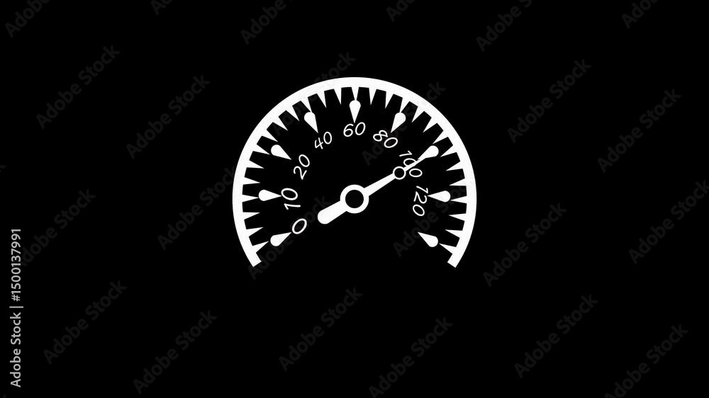 Clean Modern Speedometer Animation, Flat Style Speedometer Animation Clean Modern Speedometer Animation, Flat Style Speedometer Animation
