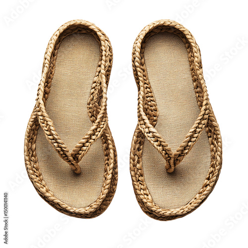 Fashion Forward Espadrille Inspired Sandals with Na Isolated on Transparent Background