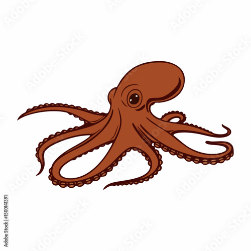 Vector illustration of an octopus. Vector image