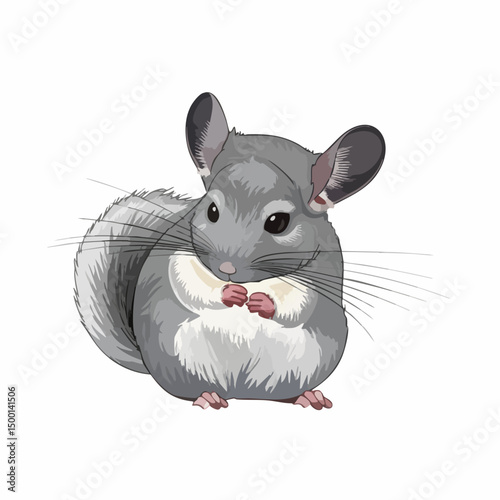 Vector illustration of a chinchilla. Vector image