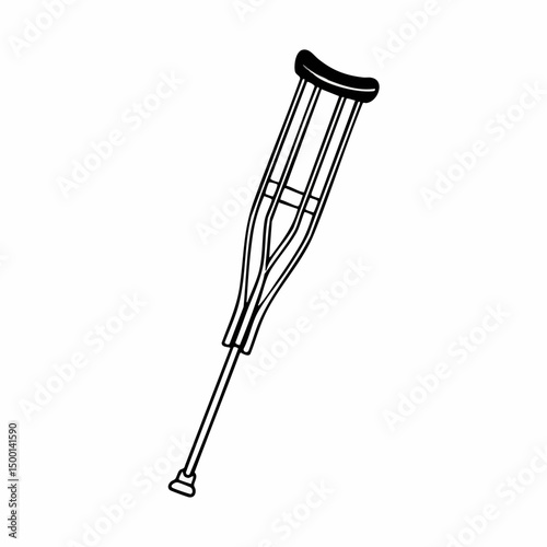 Underarm Crutch IllustrationVector image