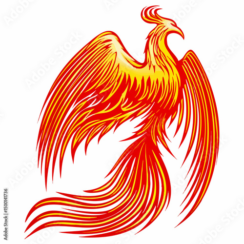 Stylized Phoenix Vector Illustration. Vector image