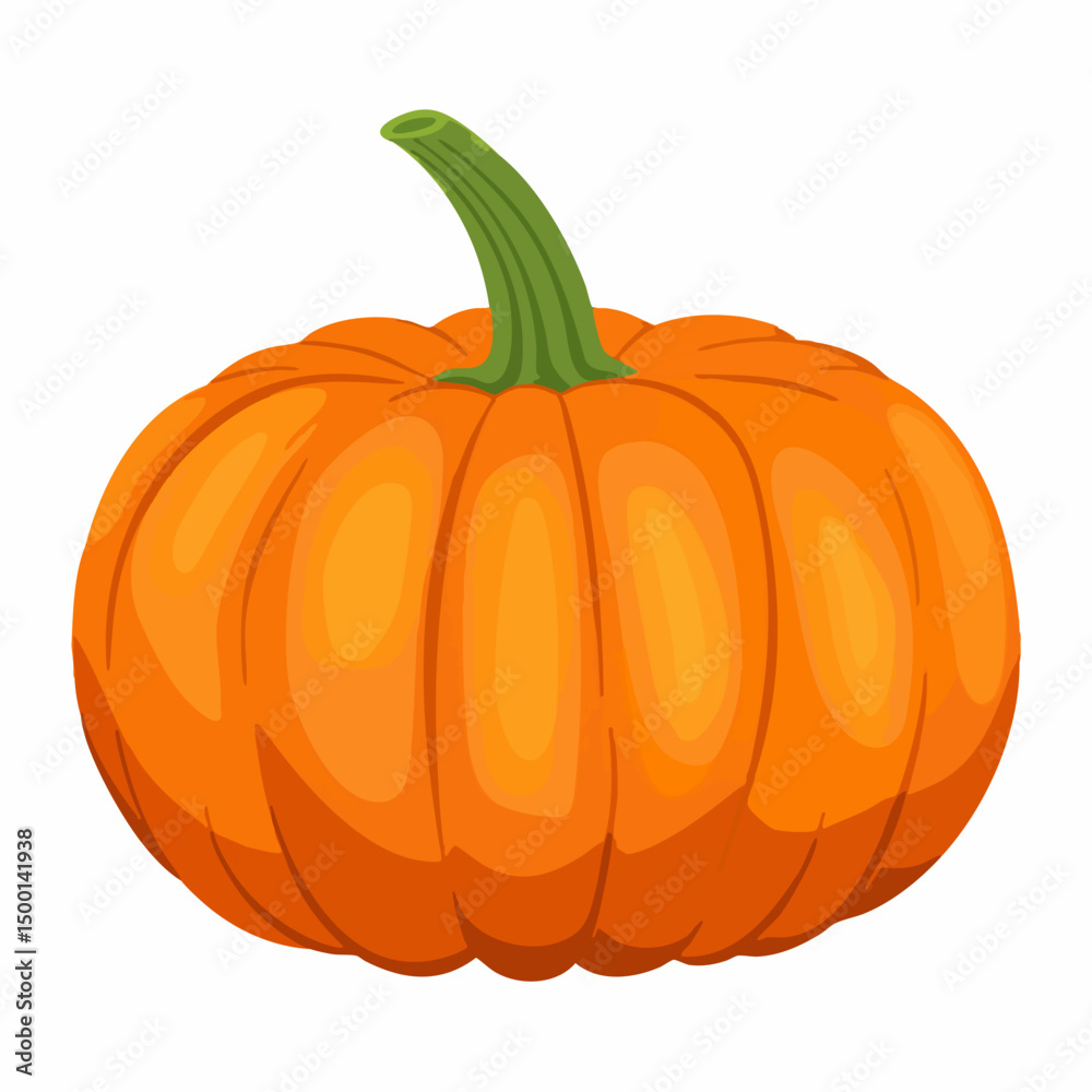 Obraz premium Single Pumpkin Vector Illustration. Vector image