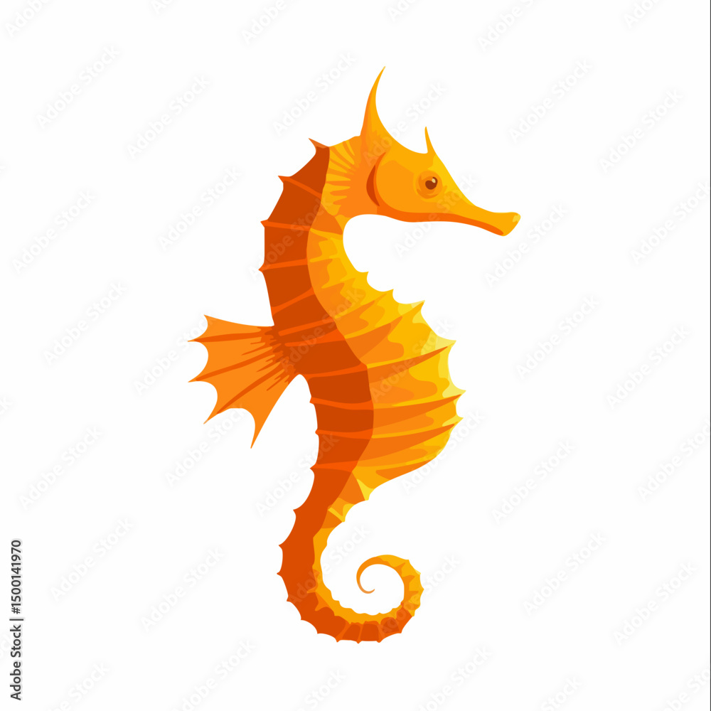 Fototapeta premium Sea Horse Vector Illustration. Vector image