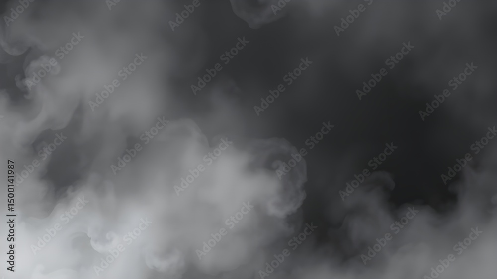 Naklejka premium Swirling Mist in a Dark background