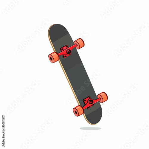 Skateboard illustration. Vector image