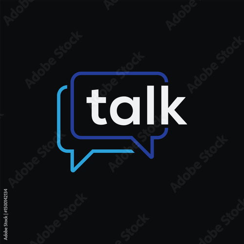 talk logo design vector template