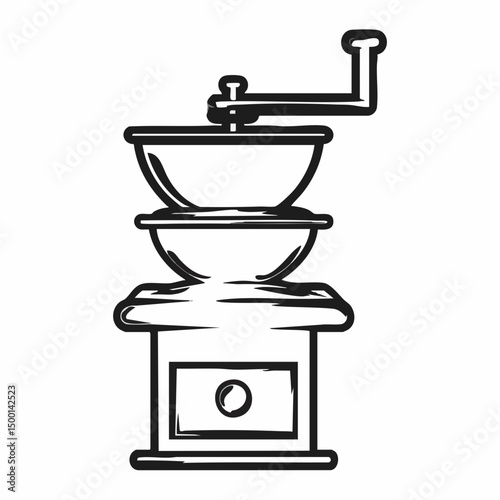 Manual Coffee Grinder IllustrationVector image